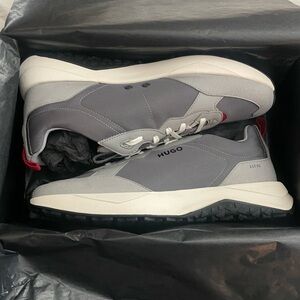 Brand new, never worn, size 11, grey, Hugo Boss sneakers.